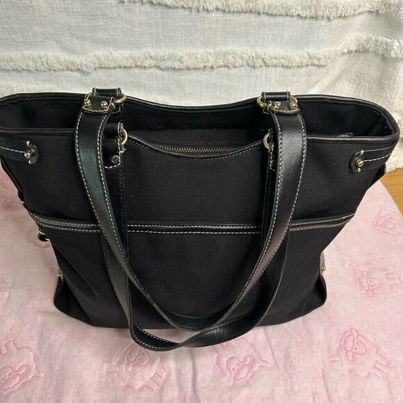 ˚₊‧꒰ა ☆ ໒꒱ ‧₊˚ ANTONIO MELANI Tote Handbag  Large Black (AA1-G) - Picture 5 of 11